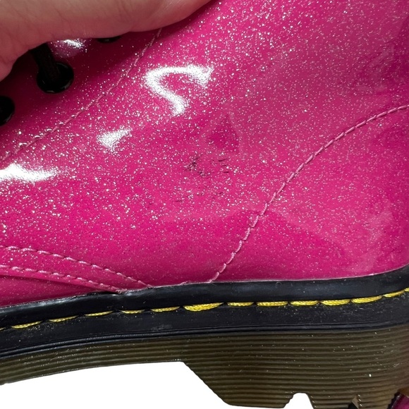 Dr. Martens Luana Hot Pink Glitter Boots Size 6 Barbie Barbiecore - Picture 10 of 11